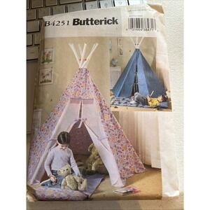 Butterick B4251 Child's Play Teepee Tent Rest Mat & Pillow Sewing Pattern